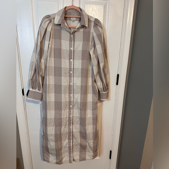 A new day Tie-Waist Shirt Dress in Neutral Stripe - Picture 4 of 12